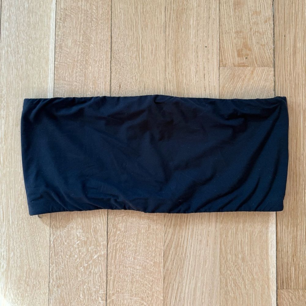 Black Strapless Bandeau Top